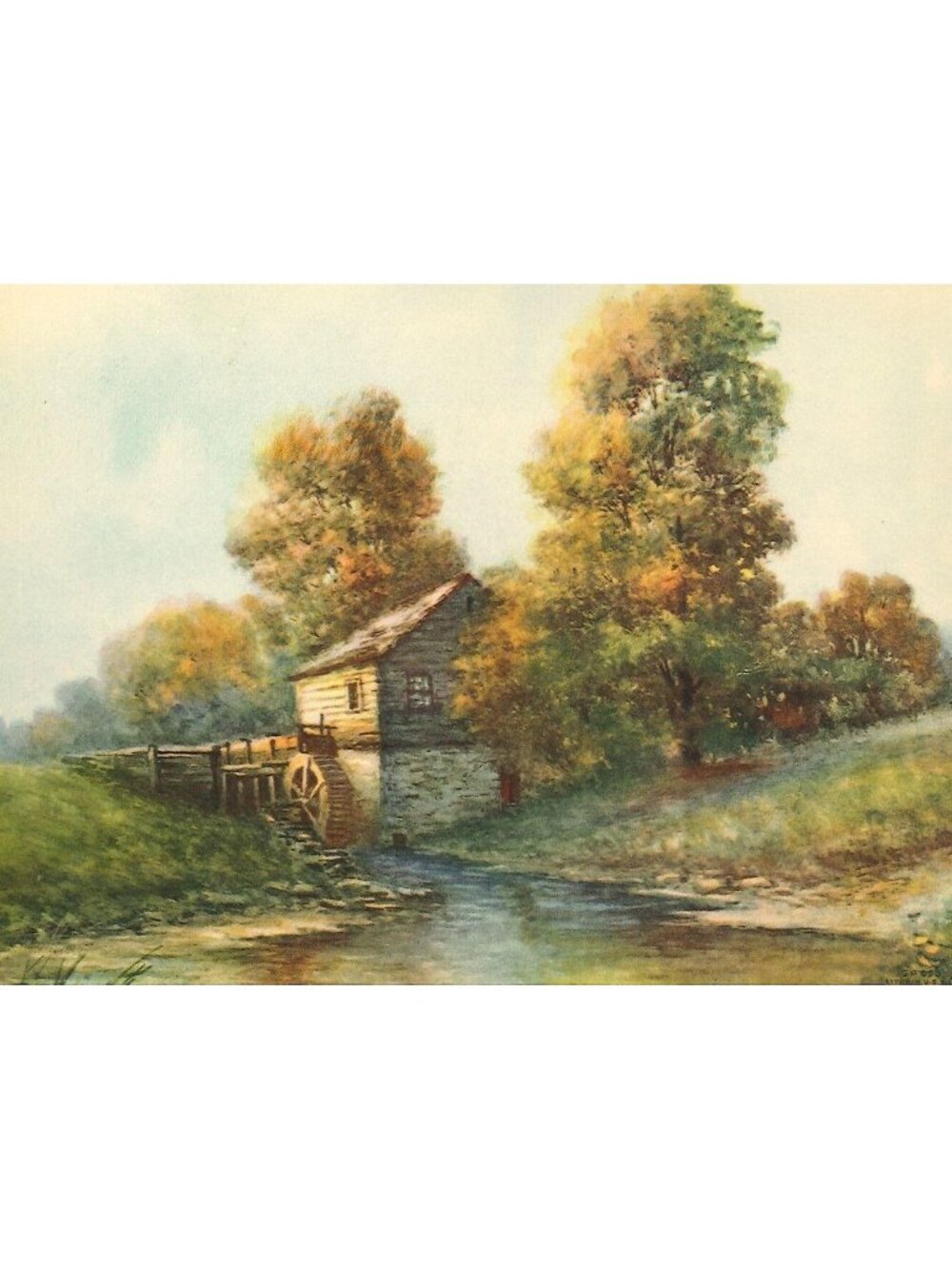🎨 2 for $20 🎨 Vintage Calendar Print The Old Mill 5”x7”